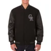 Colorado-Rockies-Reversible-Black-Wool-Leather-Varsity-Jacket-leather moto 1