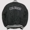 Colorado-Rockies-Rib-Knitted-Full-Zip-Bomber-Varsity-Black-Jacket-leather moto 2