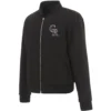 Colorado-Rockies-Ribbed-Knitted-Full-Zip-Black-Wool-Varsity-Jacket-leather moto 1