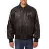 Colorado-Rockies-Shirt-Style-Collar-Black-Leather-Varsity-Jacket-leather moto 1