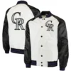 Colorado-Rockies-Starter-Hitter-Full-Snap-Satin-Varsity-Jacket-White-Black-leatherm too 3