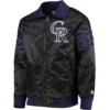Colorado-Rockies-Starter-The-Captain-II-Full-Zip-Satin-Varsity-Black-Jacket-leather moto 1