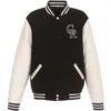 Colorado-Rockies-Two-Tone-Reversible-Wool-Faux-Leather-Varsity-Jacket- leather moto 1