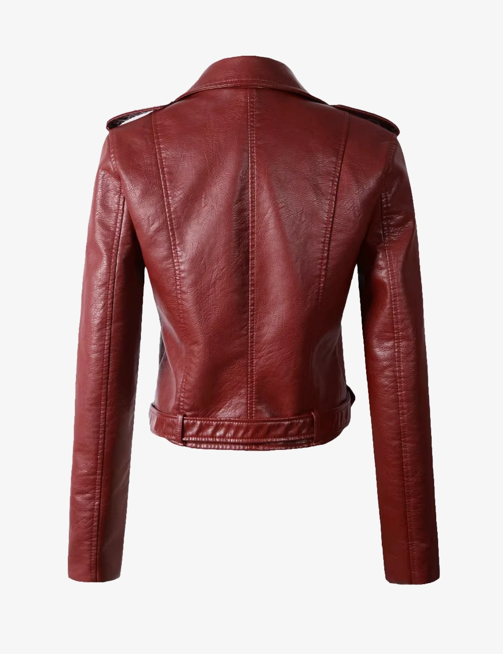 Crimson Flair Wine Red Motorcycle Jacket – Elegant Leather Design (1)