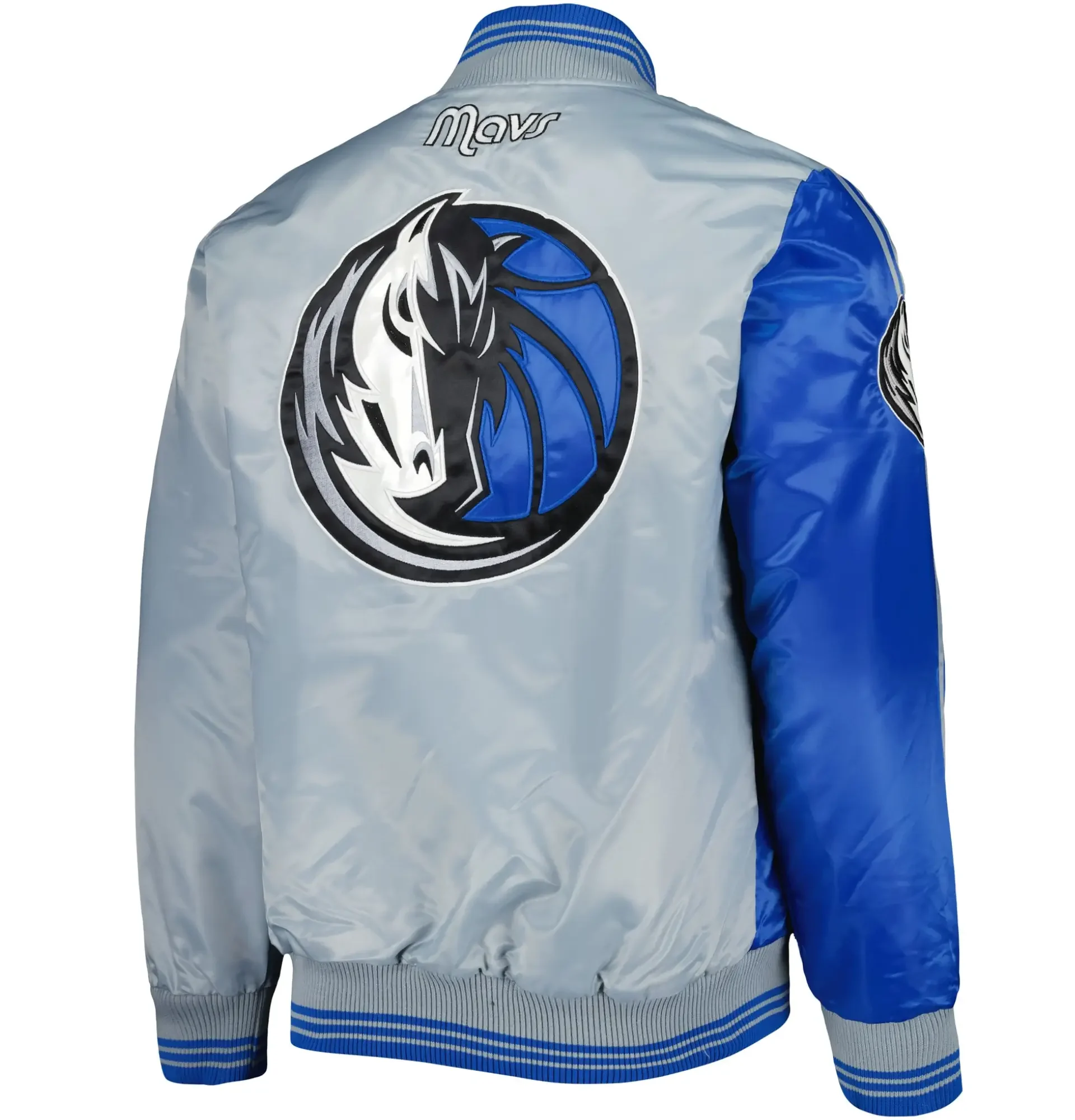 Dallas-Mavericks-Satin-Varsity-Jacket-Royal-Gray-LeatherMoto