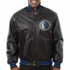 Dallas-Mavericks-Team-Players-Black-Leather-Varsity-Jacket-LeatherMoto