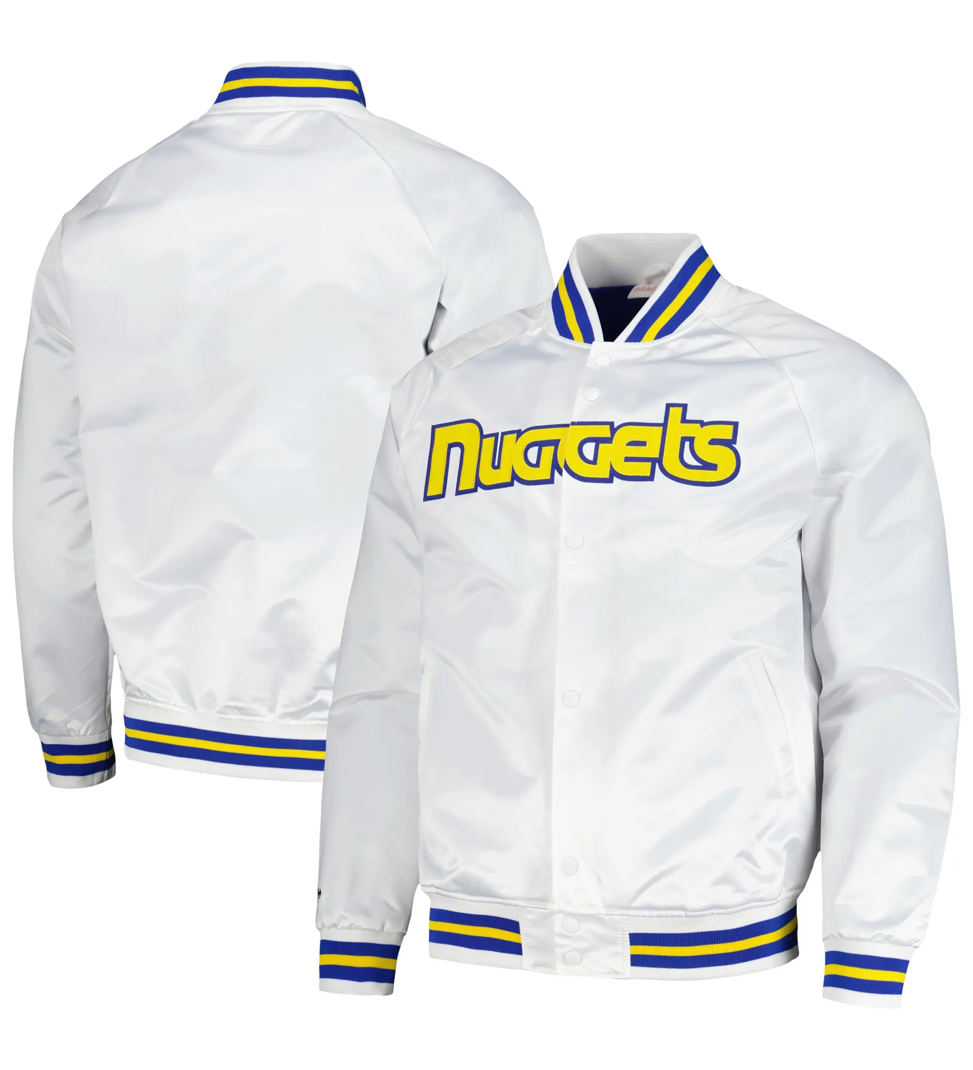 Denver Nuggets Classic Rib Unisex Satin Varsity Jacket - Image 3