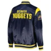 Denver Nuggets Letterman Navy Varsity Baseball Jacket - Image 2