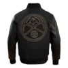 Denver Nuggets NBA Finals Champions full Black Wool & Leather Varsity Jacket - Image 2