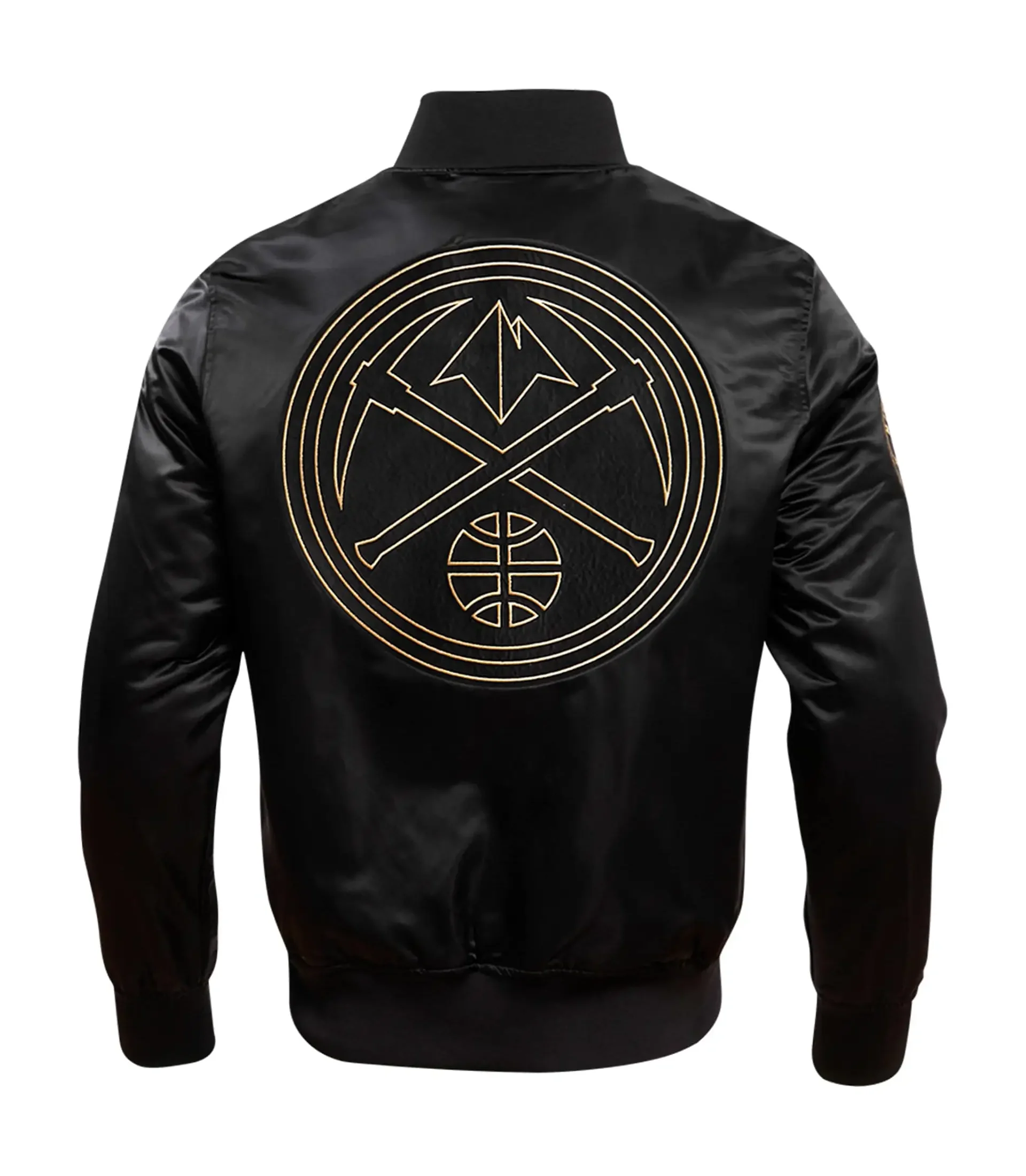 Denver-Nuggets-Satin-Varsity-Black-Jacket-LeatherMoto