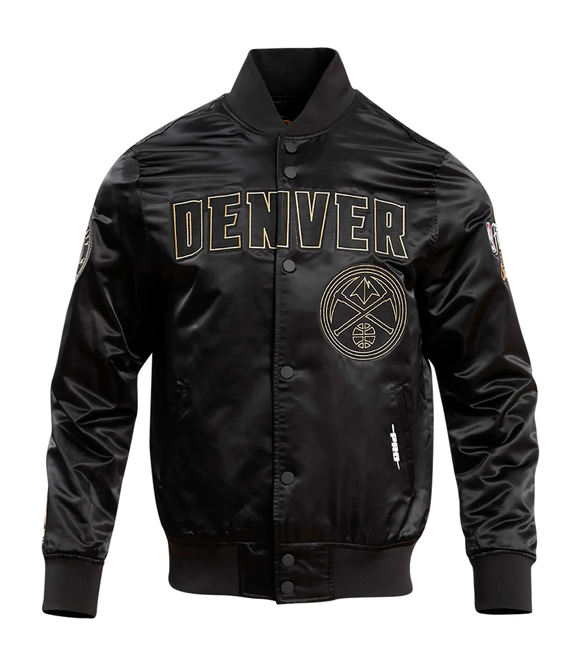 Denver-Nuggets-Satin-Varsity-Black-Jacket-LeatherMoto