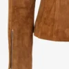 Desert Vibe Women's Tan Suede Biker Jacket (4)