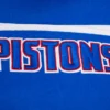 Detroit Pistons Mash-Up Logo Blue & White Varsity Jacket - Image 5
