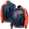 Detroit-Tigers-G-III-Sports-by-Carl-Banks-Navy-Orange-Starter-Dugout-Spring-Full-Snap-Satin-Varsity-Jacket-leather moto 3