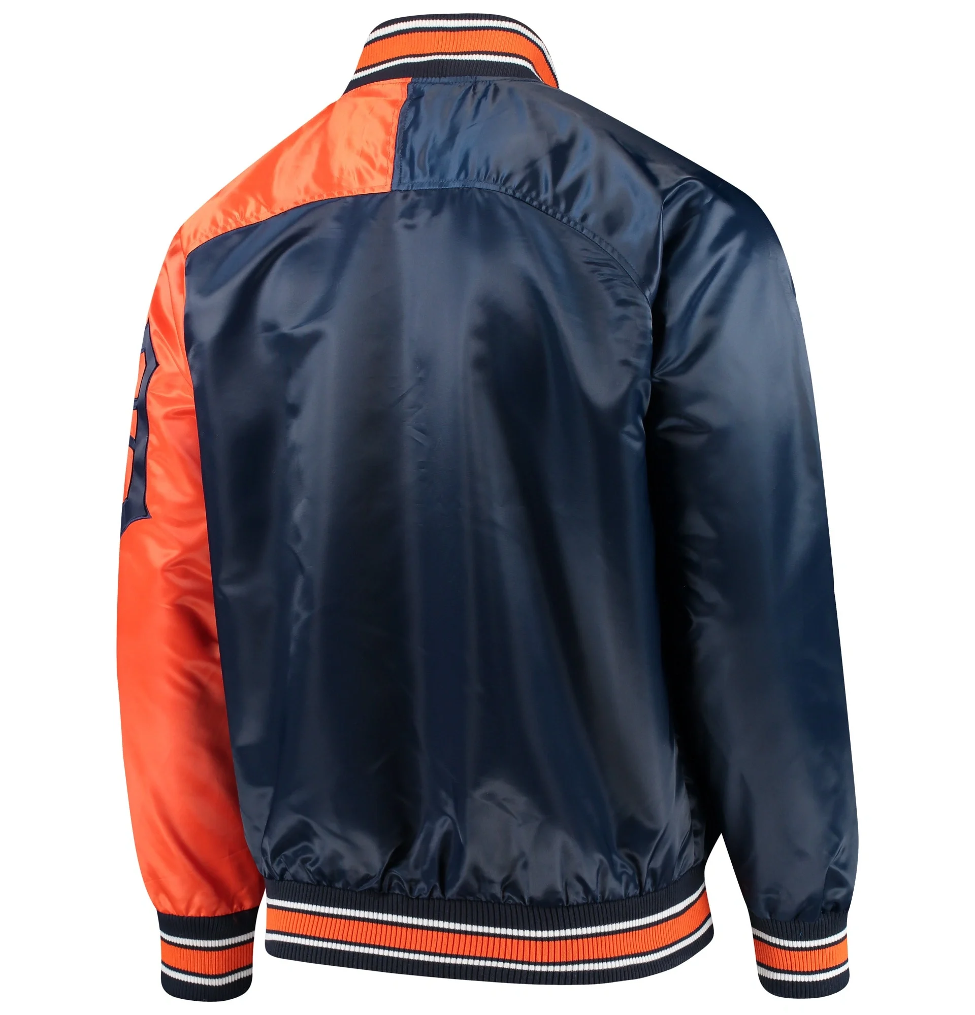 Detroit-Tigers-G-III-Sports-by-Carl-Banks-Navy-Orange-Starter-Dugout-Spring-Full-Snap-Satin-Varsity-Jacket-leather mto 2