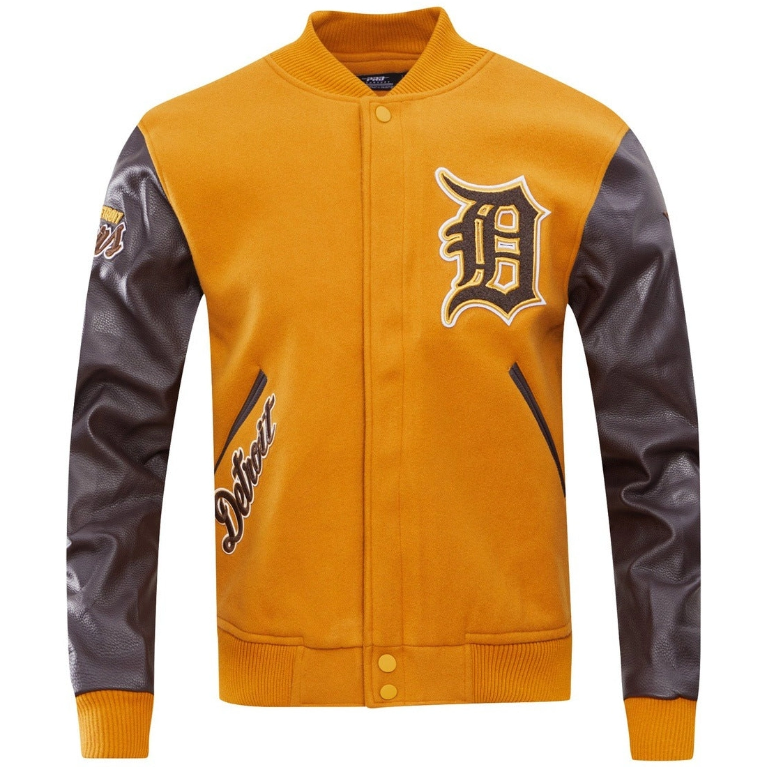 Detroit-Tigers-Pro-Standard-Classic-Wool-Leather-Varsity-Jacket-Brown-Tan-leather moto 1