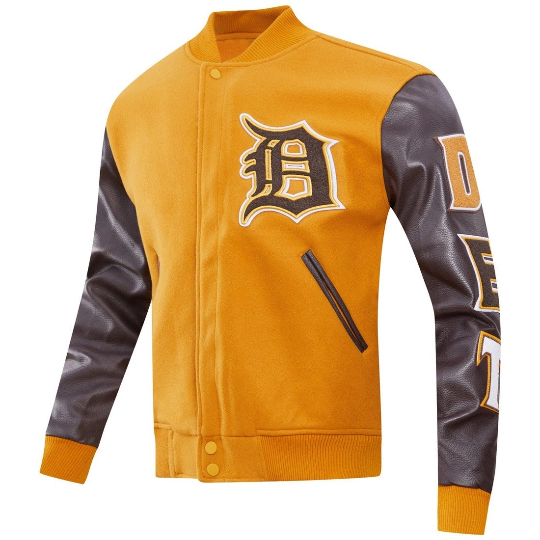 Detroit-Tigers-Pro-Standard-Classic-Wool-Leather-Varsity-Jacket-Brown-Tan-leather moto 4