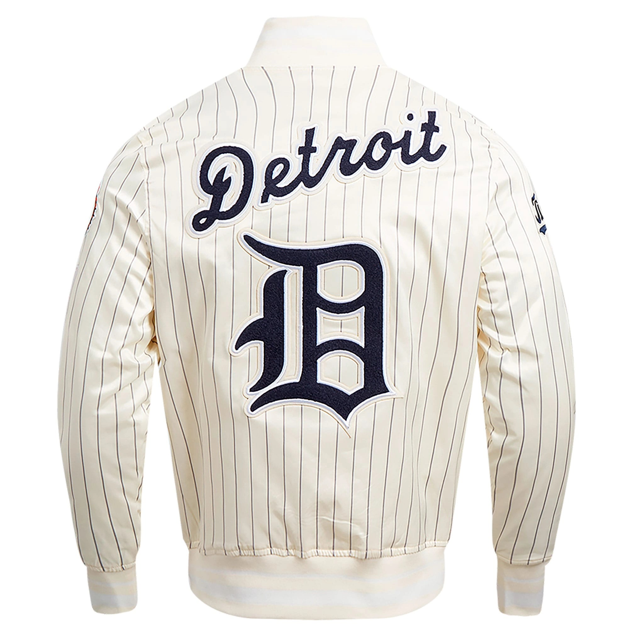 Detroit-Tigers-Pro-Standard-Cooperstown-Pinstripe-Retro-Classic-Full-Snap-Satin-Varsity-Jacket-leather moto 2