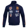 Detroit-Tigers-Pro-Standard-Fast-Lane-Full-Zip-Polyester-Varsity-Navy-Jacket-leather moto 1