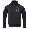 Detroit-Tigers-Pro-Standard-Full-Zip-Black-Polyester-Varsity-Jacket-leather moto 1
