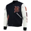 Detroit-Tigers-Pro-Standard-Ribbed-Knitted-Wool-Leather-Varsity-Jacket-Navy-White-leather moto 1