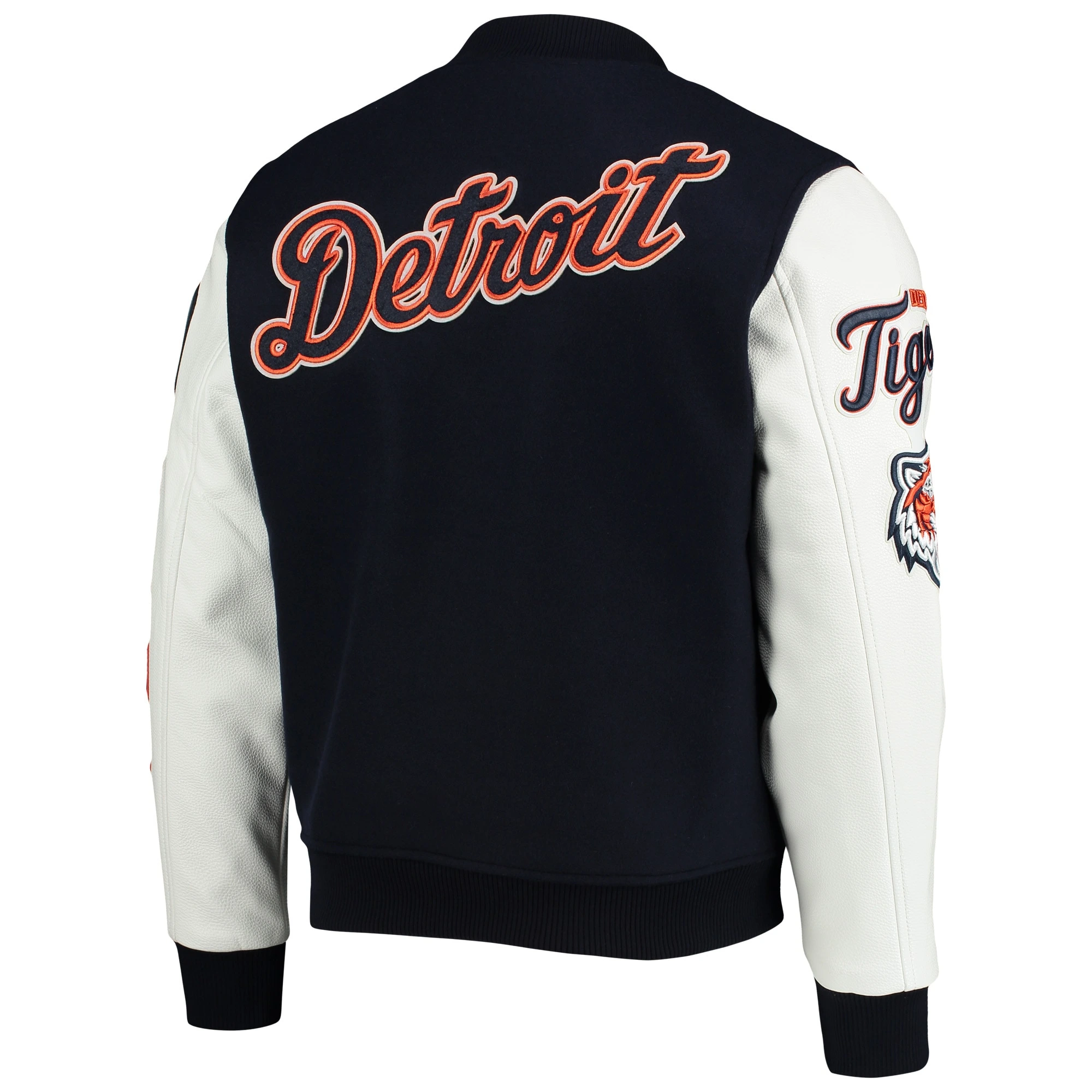 Detroit-Tigers-Pro-Standard-Ribbed-Knitted-Wool-Leather-Varsity-Jacket-Navy-White-leather moto 2