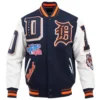 Detroit-Tigers-Pro-Standard-Ribbed-Knitted-Wool-Leather-Varsity-Jacket-leather moto 1