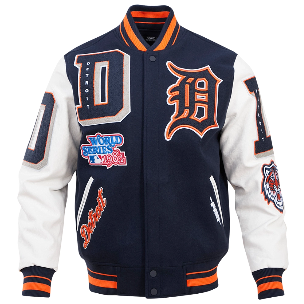 Detroit-Tigers-Pro-Standard-Ribbed-Knitted-Wool-Leather-Varsity-Jacket-leather moto 1