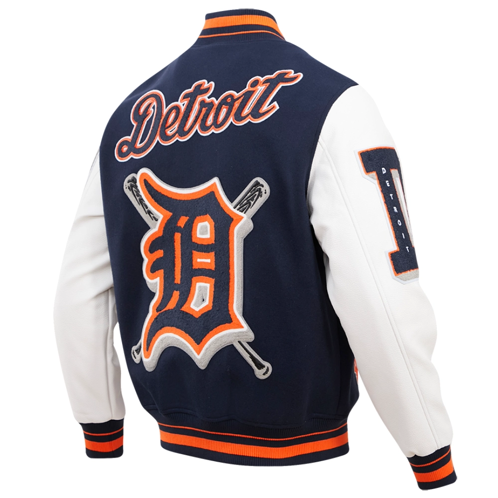 Detroit-Tigers-Pro-Standard-Ribbed-Knitted-Wool-Leather-Varsity-Jacket-leather moto 4