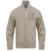 Detroit-Tigers-Pro-Standard-Stand-Up-Collar-Polyester-Varsity-Zipper-Jacket-leather moto 1