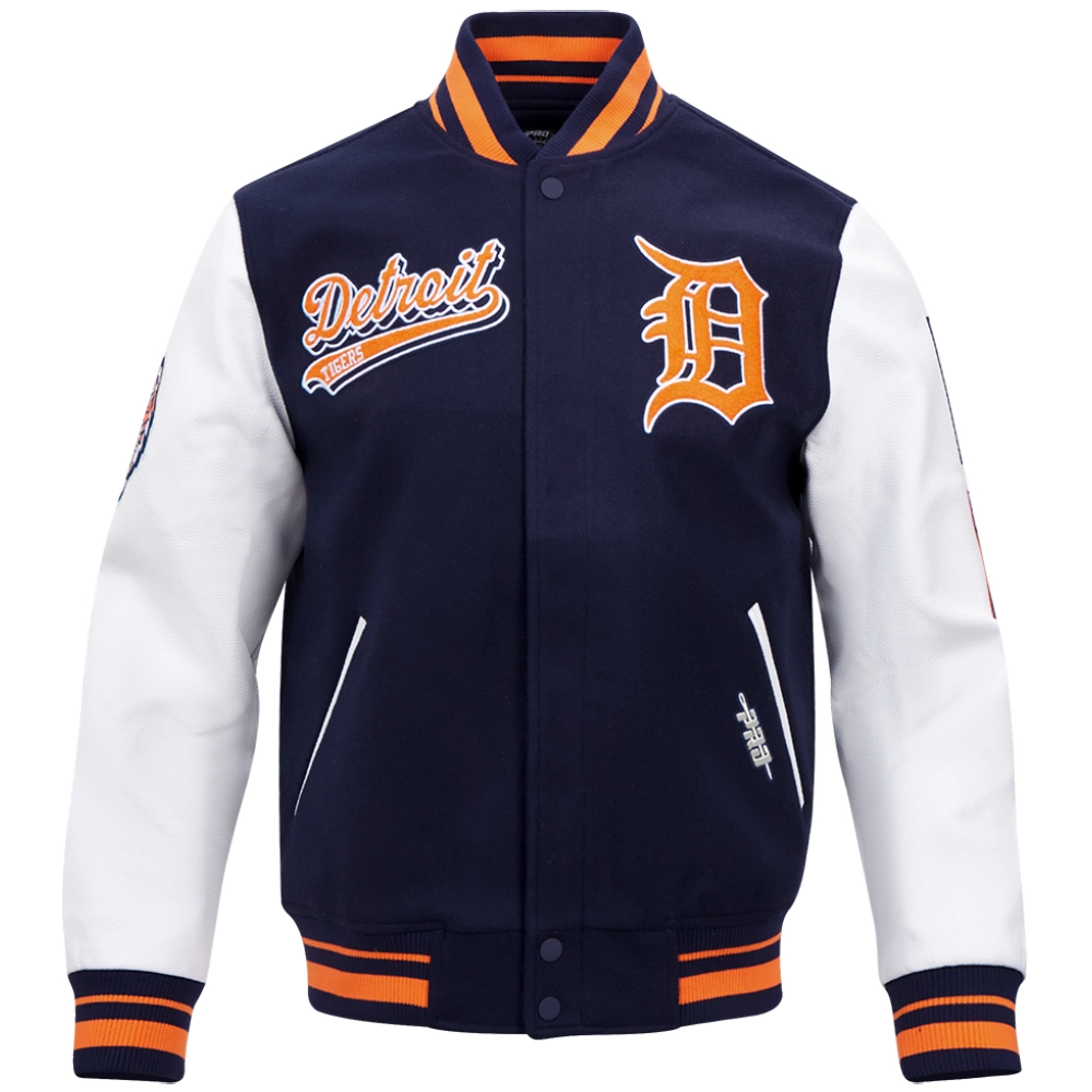 Detroit-Tigers-Pro-Standard-Team-Players-Wool-Leather-Varsity-Jacket-leather moto 1