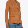 Double-Breasted Suede Leather Blazer – Premium Tailored Fit (1)