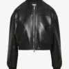 Eclipse Luxe Women's Black Leather Bomber Jacket (1)