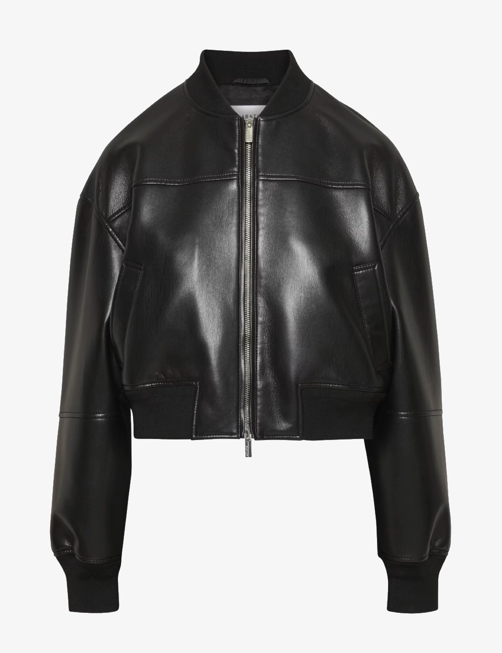 Eclipse Luxe Women's Black Leather Bomber Jacket (1)