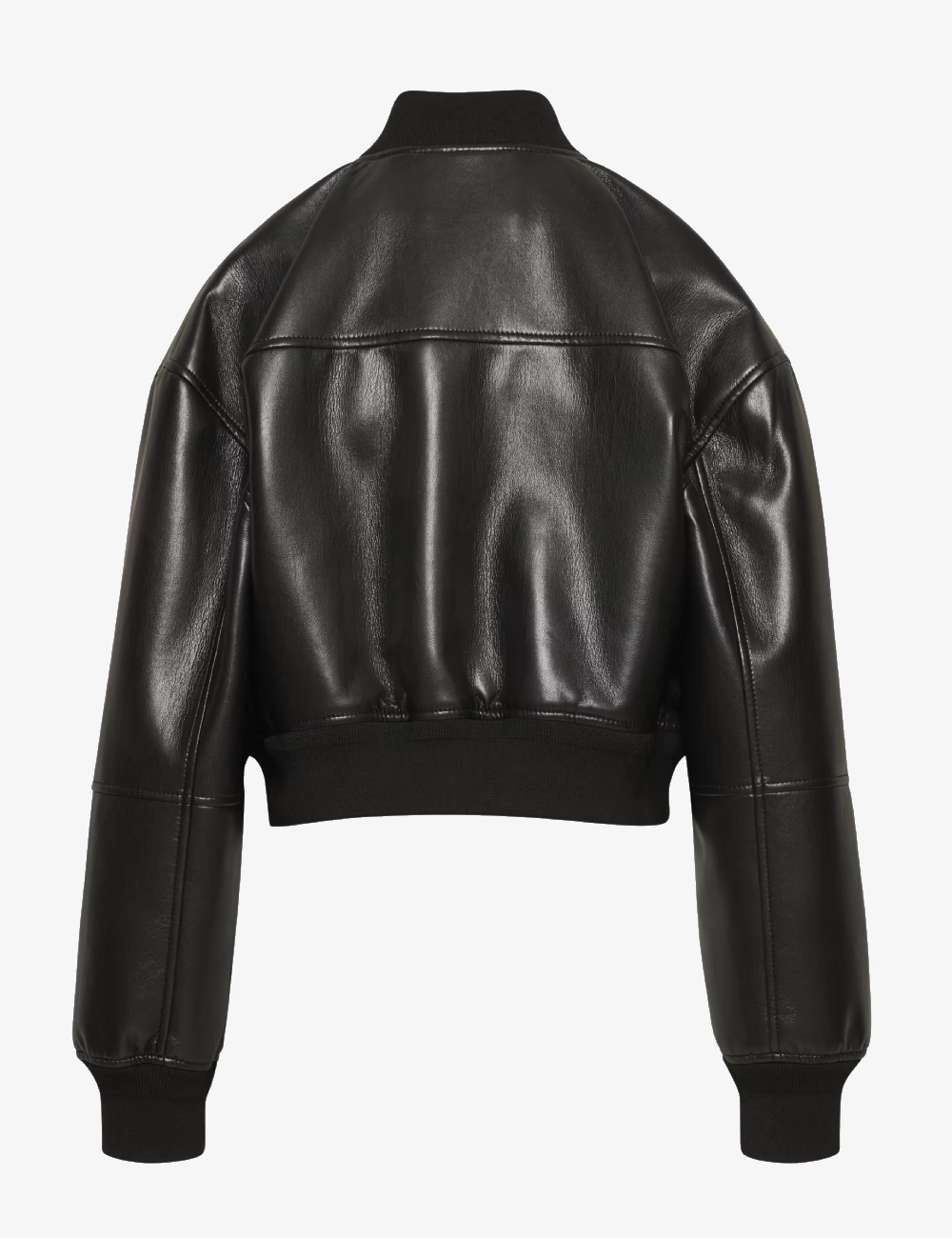 Eclipse Luxe Women's Black Leather Bomber Jacket (2)