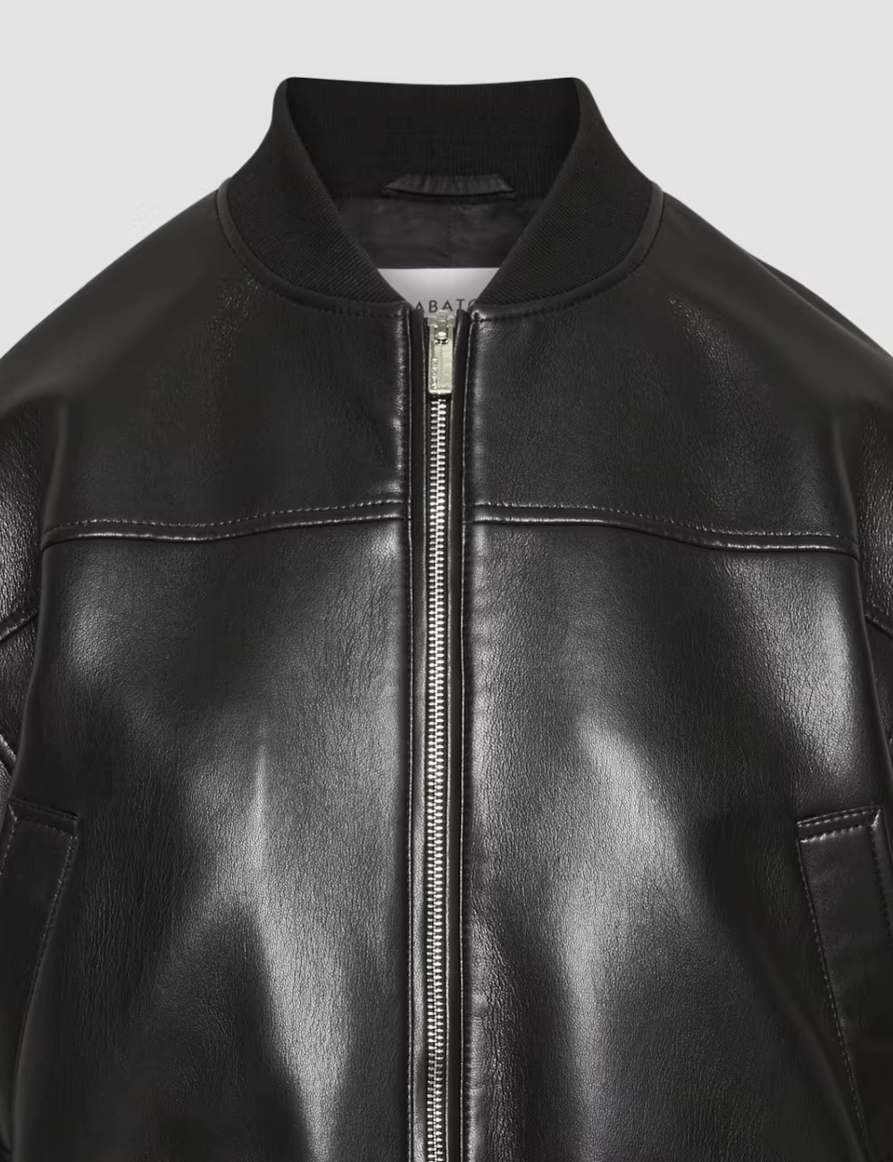 Eclipse Luxe Women's Black Leather Bomber Jacket (3)