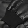 Eclipse Luxe Women's Black Leather Bomber Jacket (5)