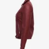 Elegant Burgundy Timeless Women's Leather Jacket (2)