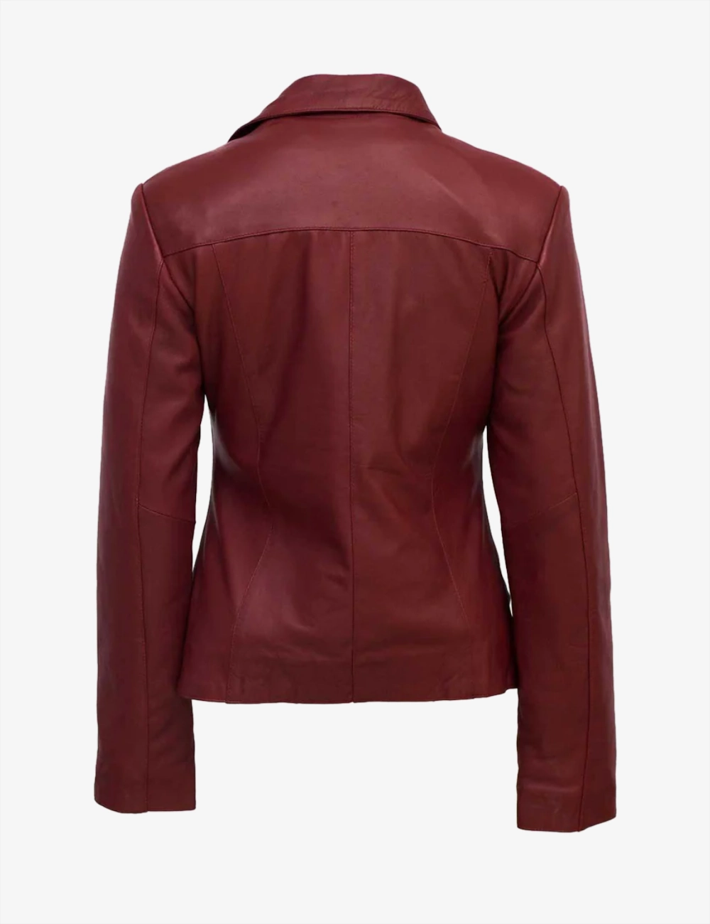 Elegant Burgundy Timeless Women's Leather Jacket (3)