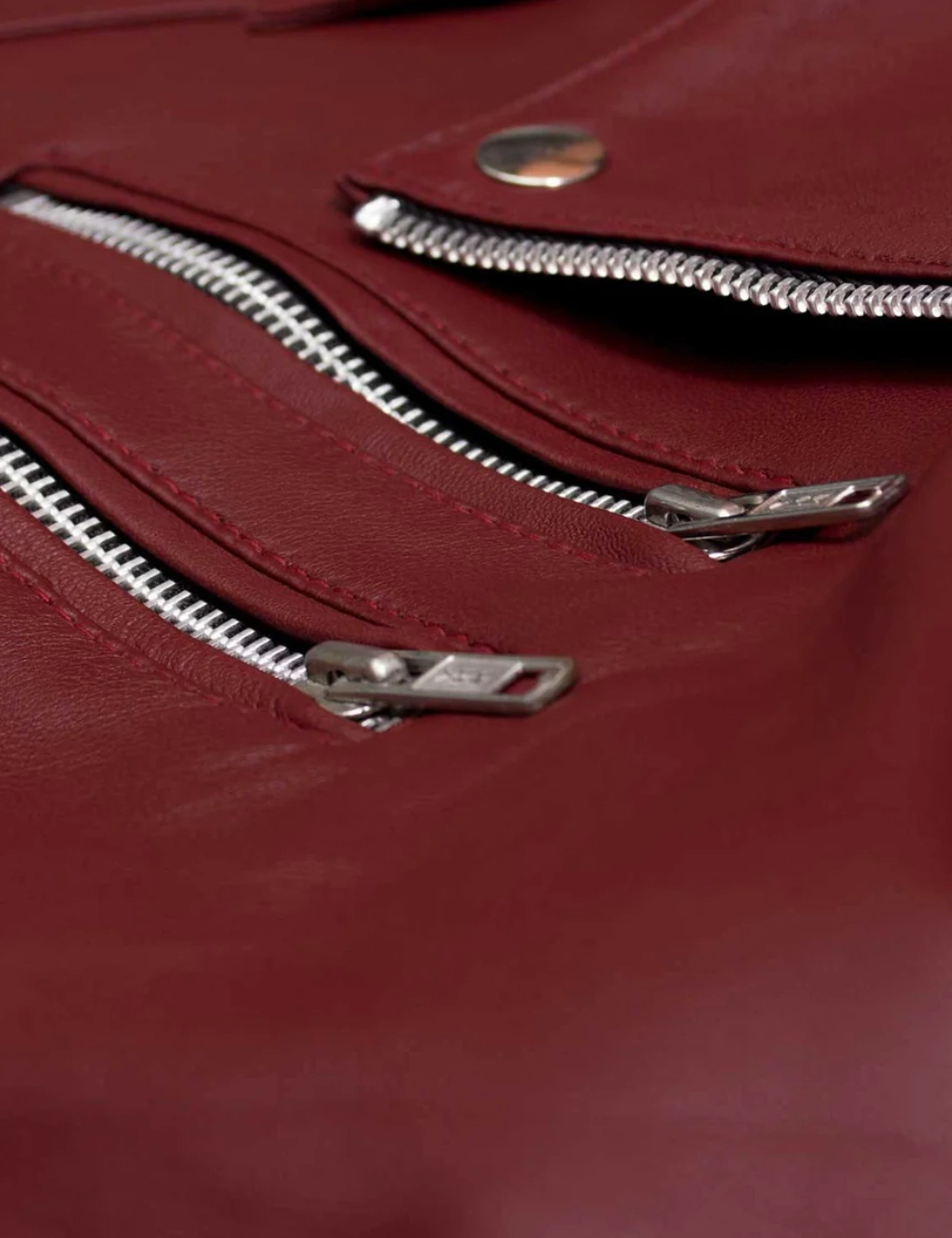 Elegant Burgundy Timeless Women's Leather Jacket