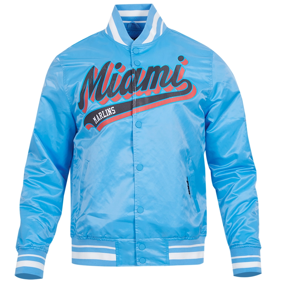 Florida-Marlins-Baseball-Team-Players-Satin-Varsity-Jacket-Sky-Blue-leathe moto 1