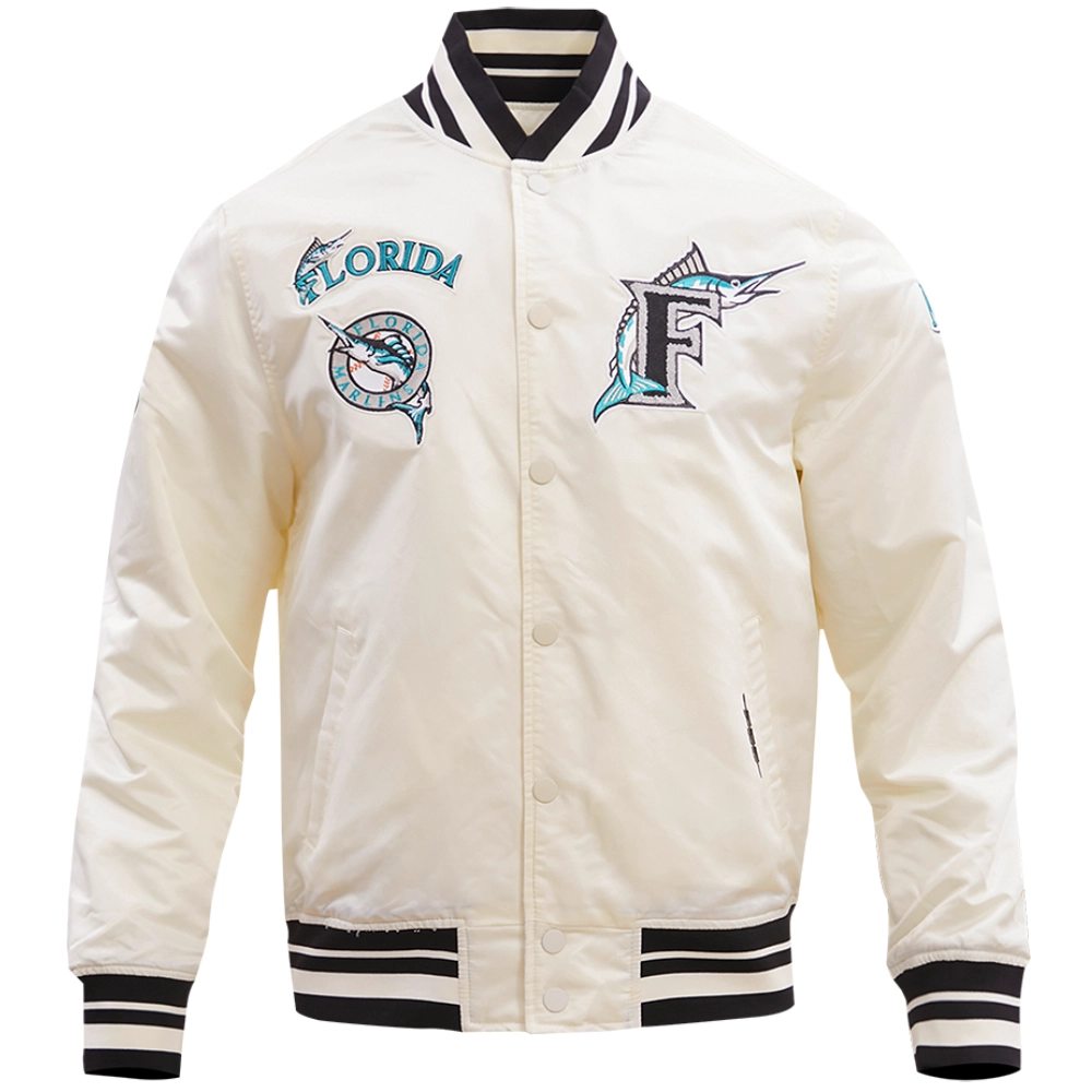 Florida-Marlins-Retro-Classic-Rib-Satin-Varsity-Jacket-leather moto 2