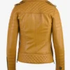 Golden Edge Women's Mustard Leather Jacket (3)