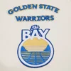 Golden State Warriors Pro Standard Retro Classic Full-Zip Cream & Blue Varsity Jacket LeatherMoto (6)