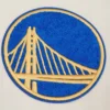 Golden State Warriors Pro Standard Retro Classic Full-Zip Cream & Blue Varsity Jacket LeatherMoto (7)