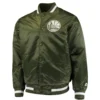 Golden State Warriors Starter Full-Snap Satin Green Jacket LeatherMoto (2)