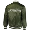 Golden State Warriors Starter Full-Snap Satin Green Jacket LeatherMoto (3)
