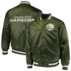 Golden State Warriors Starter Full-Snap Satin Green Jacket LeatherMoto (4)