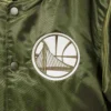 Golden State Warriors Starter Full-Snap Satin Green Jacket LeatherMoto (5)