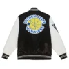 Golden-State-Warriors-Team-Origins-Full-Snap-Balck-White-Satin-Varsity-Jacket-LeatherMoto